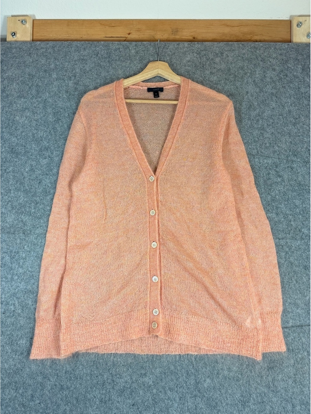 J. Crew Peach button front cardigan sweater Size Medium